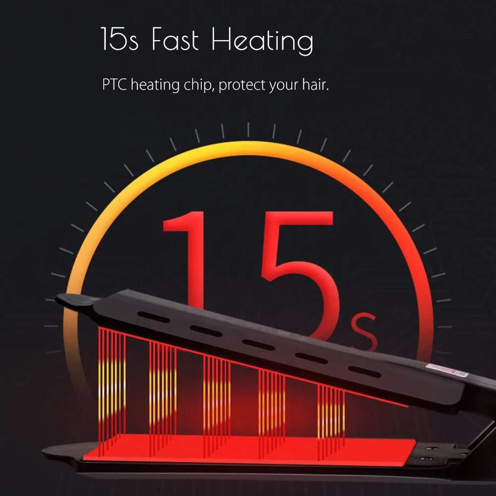 Steam hair straightener