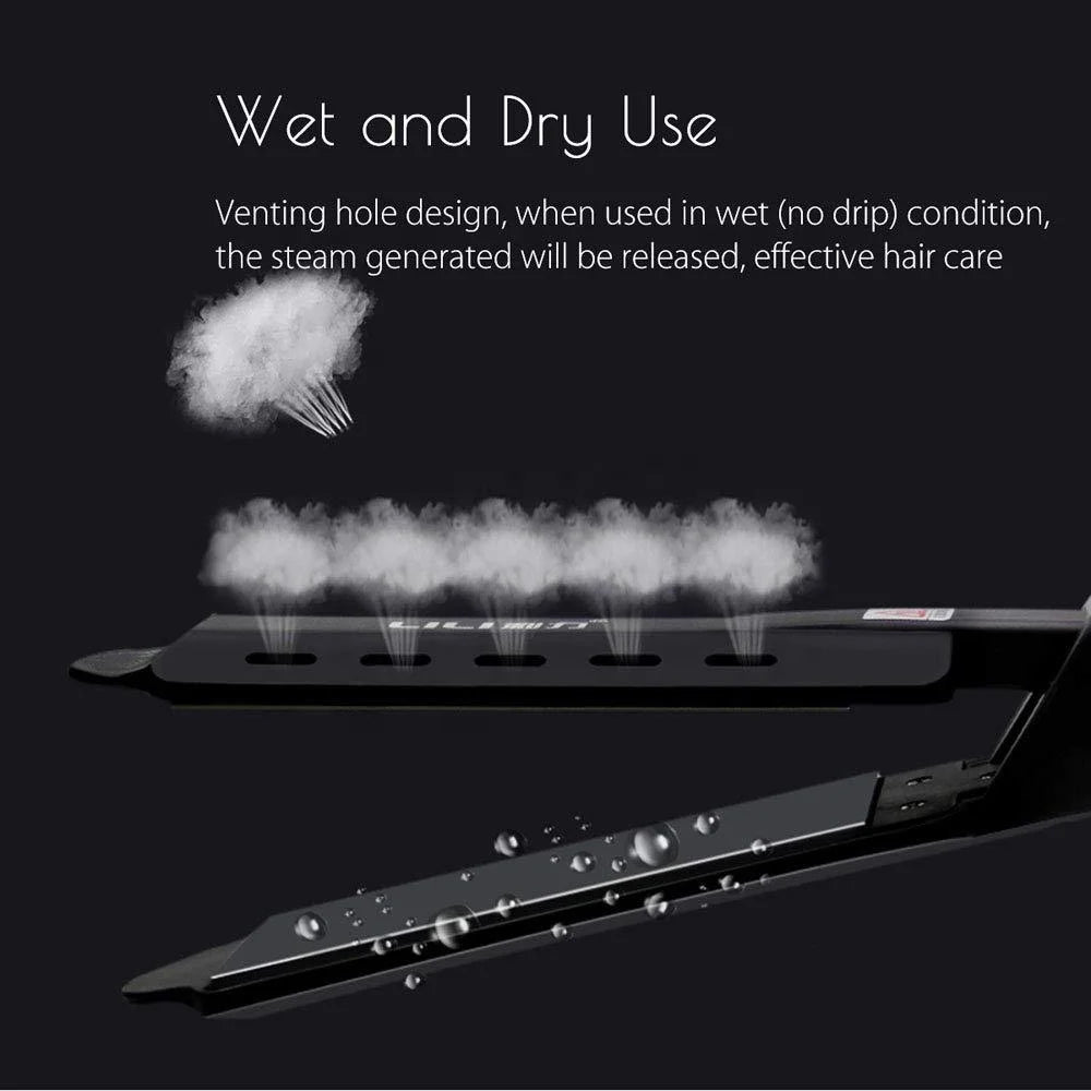 Steam hair straightener